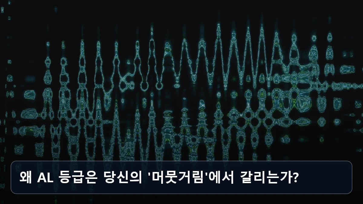 왜 AL 등급은 당신의 '머뭇거림'에서 갈리는가? 관련 이미지
