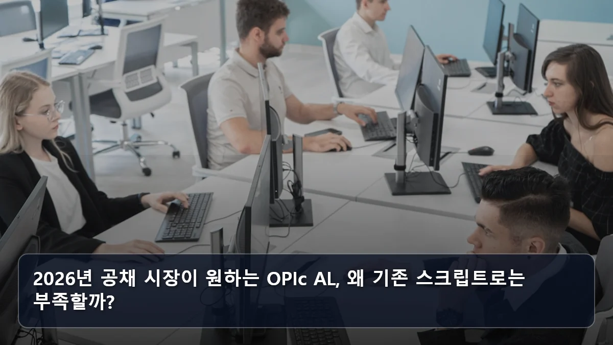 2026년 공채 시장이 원하는 OPIc AL, 왜 기존 스크립트로는 부족할까? 관련 이미지