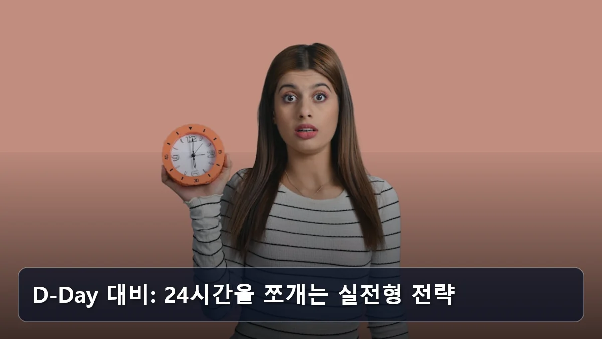 D-Day 대비: 24시간을 쪼개는 실전형 전략 관련 이미지