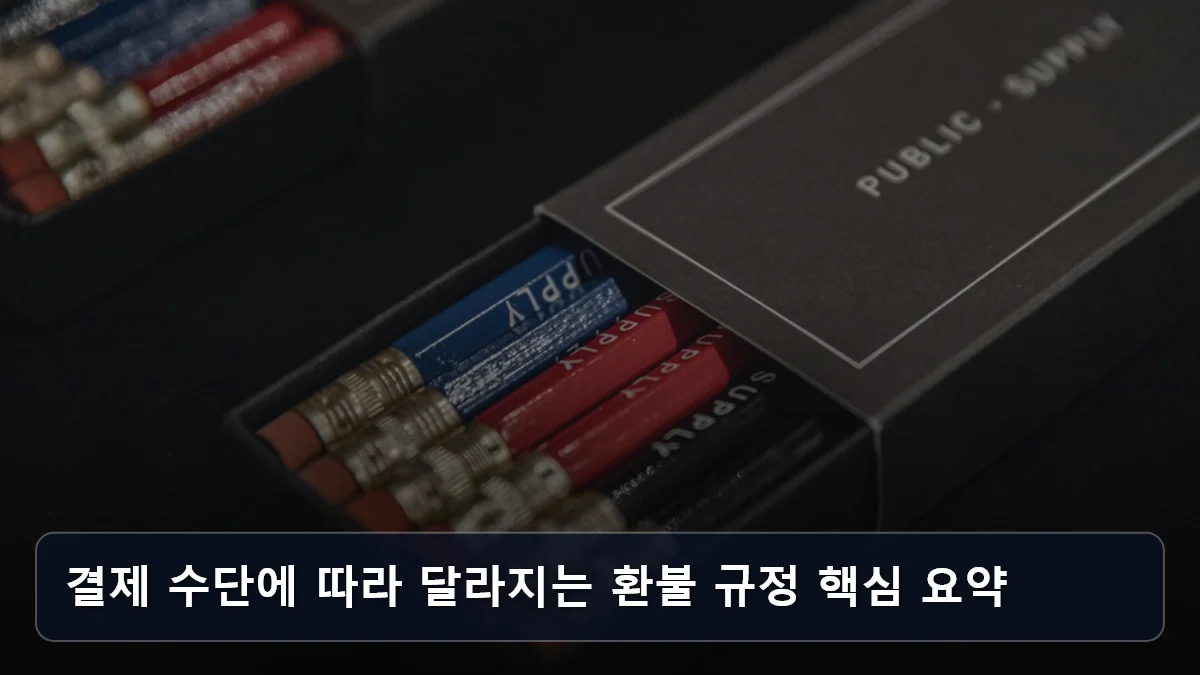 결제 수단에 따라 달라지는 환불 규정 핵심 요약 관련 이미지