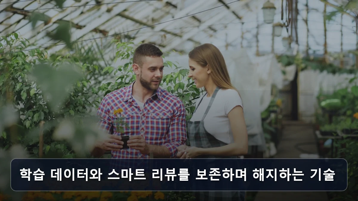 학습 데이터와 스마트 리뷰를 보존하며 해지하는 기술 관련 이미지