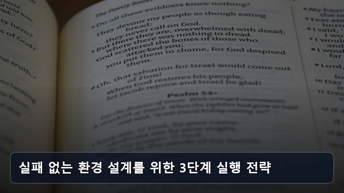 실패 없는 환경 설계를 위한 3단계 실행 전략 관련 이미지
