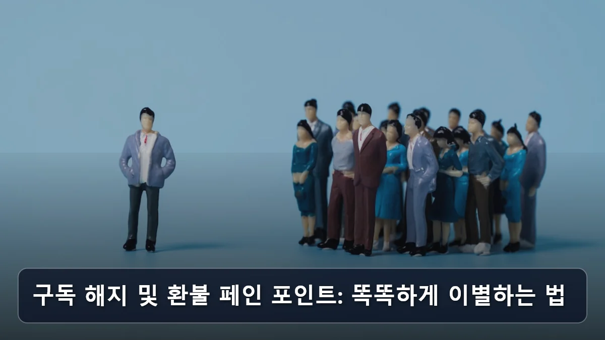 구독 해지 및 환불 페인 포인트: 똑똑하게 이별하는 법 관련 이미지