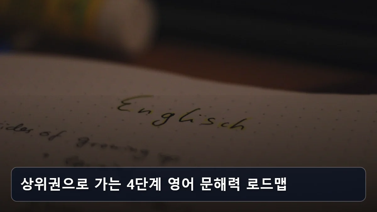 상위권으로 가는 4단계 영어 문해력 로드맵 관련 이미지