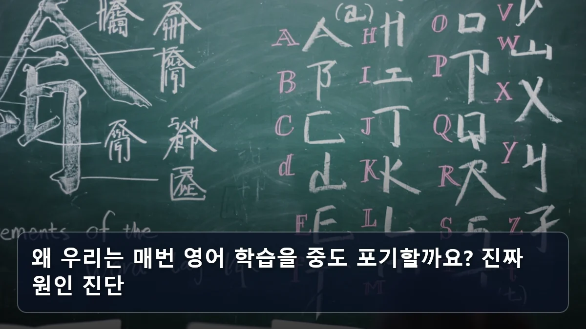 왜 우리는 매번 영어 학습을 중도 포기할까요? 진짜 원인 진단 관련 이미지
