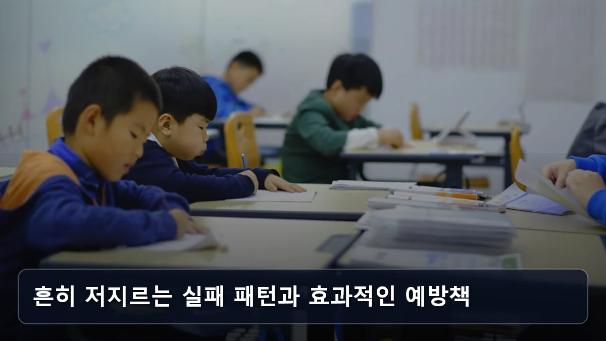 흔히 저지르는 실패 패턴과 효과적인 예방책 관련 이미지