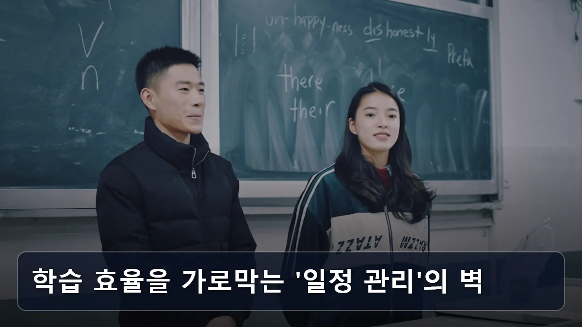 학습 효율을 가로막는 '일정 관리'의 벽 관련 이미지