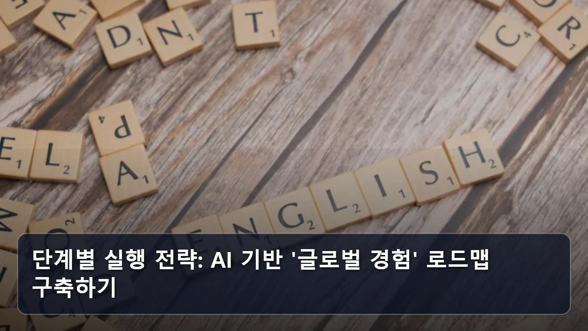 단계별 실행 전략: AI 기반 '글로벌 경험' 로드맵 구축하기 관련 이미지